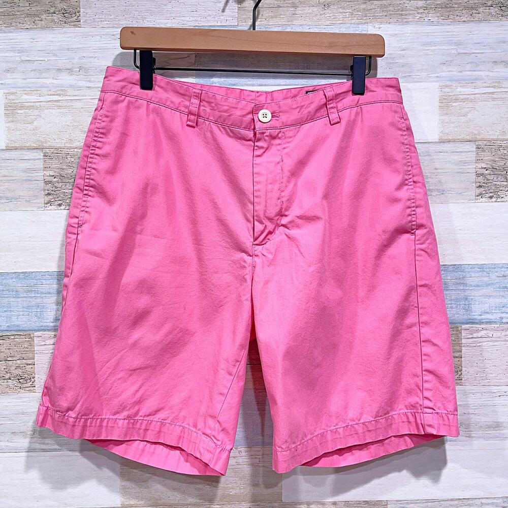 Vineyard Vines 9" Club Shorts Pink Flat Front Stretch Chino Casual Mens 33